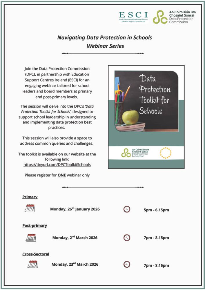 navigating data protection in schools 26th jan 2nd and 23rd mar